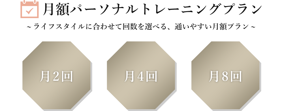 月額パーソナルトレーニングプラン